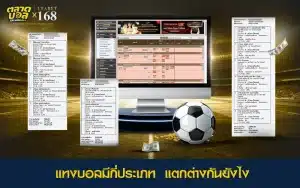 ตารางราคาบอลและรายการเล่น บนเว็บพนันบอล