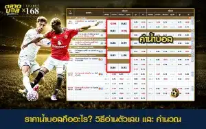 ราคาน้ำบอลพร้อมตัวอย่างการคำนวณ แสดงรูปแบบมาเลย์ ฮ่องกง และยุโรปในการแทงบอลออนไลน์